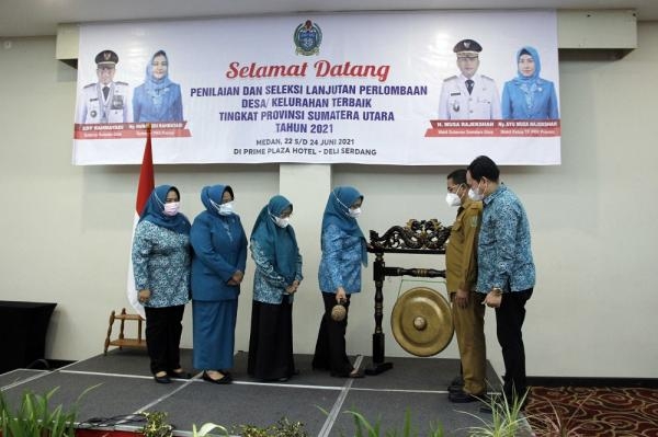 Seleksi Desa/Kelurahan Terbaik Tingkat Provinsi 2021, Ketua TP PKK Sumut Berharap Perlombaan Memotivasi Semua Daerah